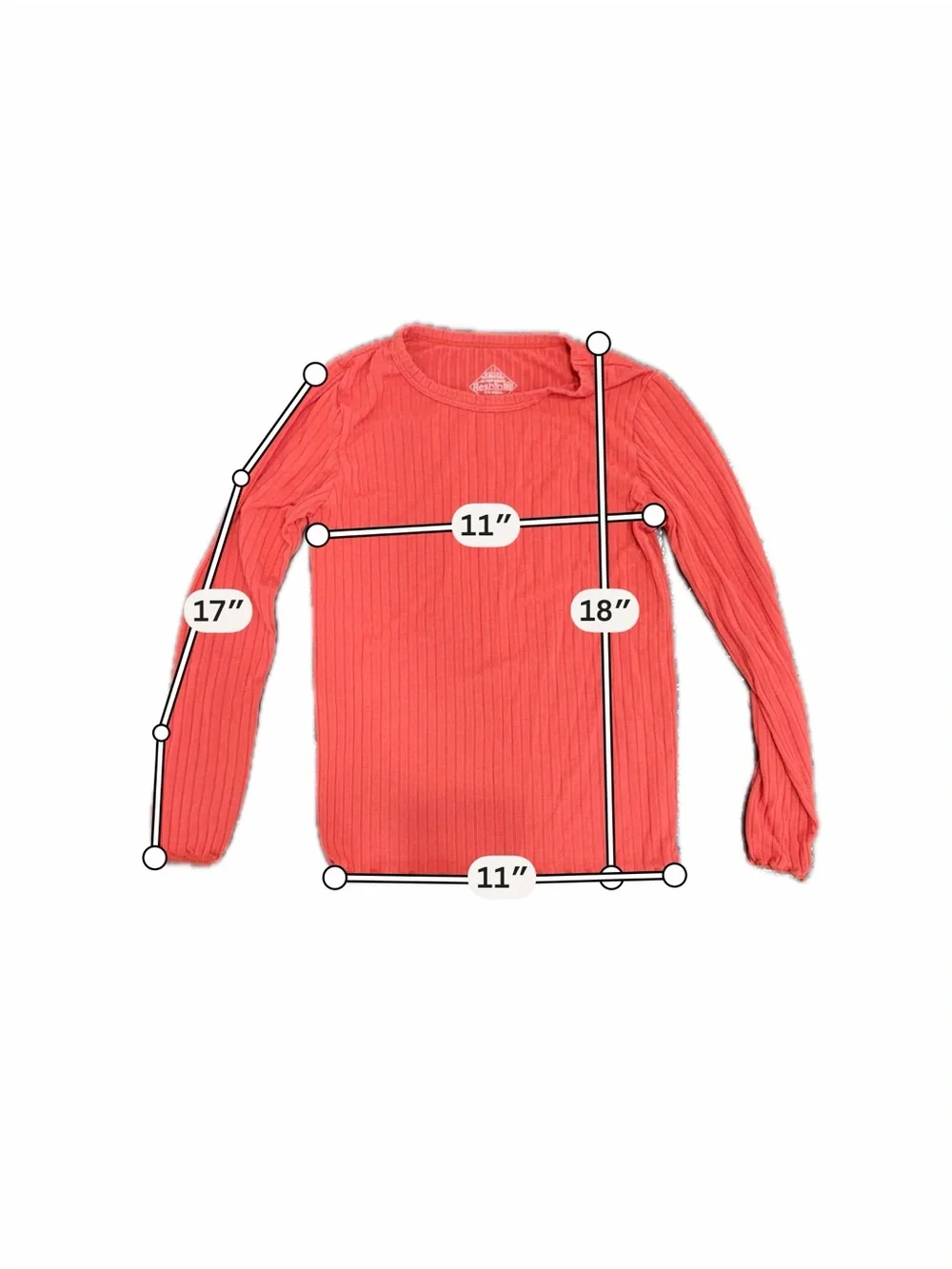 Girls Red Ribbed Long Sleeve Top Leggings Matching Lounge Set Size 5-6